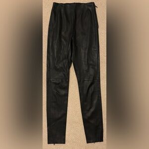 L’Academie 100% Leather Black Skinny Pants Size S